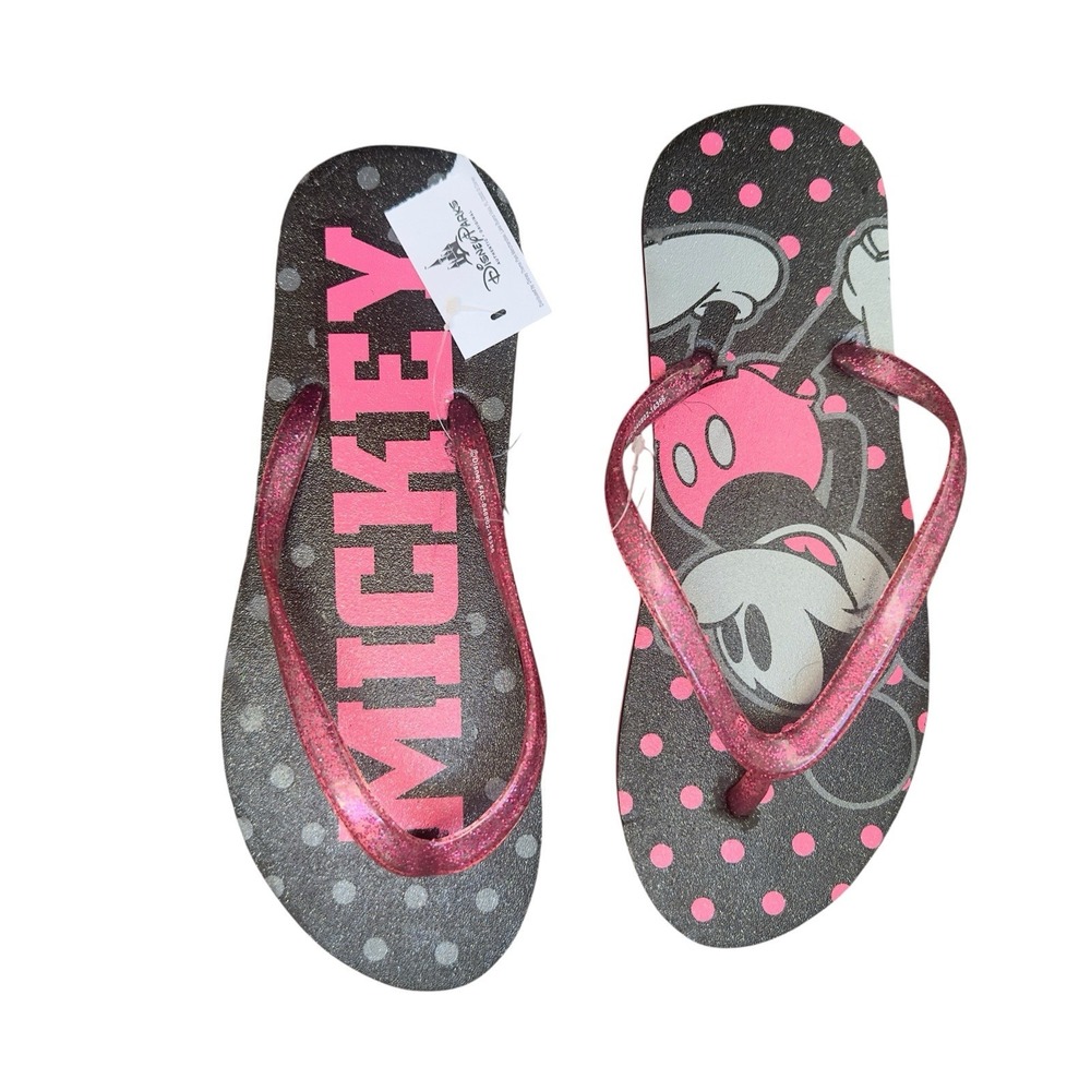 Disney Parks Mickey Mouse Flip Flops Womens Size 8, NWT, NEW‎
